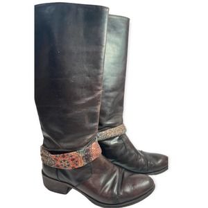 Charles David vintage brown leather riding boots
